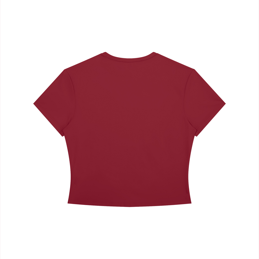 Womens's Crew Neck Crop-T-Shirt  with Jamaican Rhythm and Vibrant Spirit