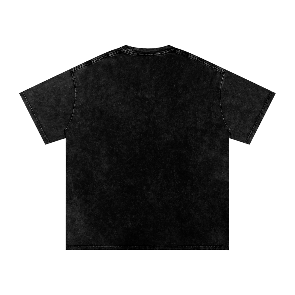 Unisex Snow Washed Oversized  Cotton T-Shirt with Jamaican Vibrant Spirit